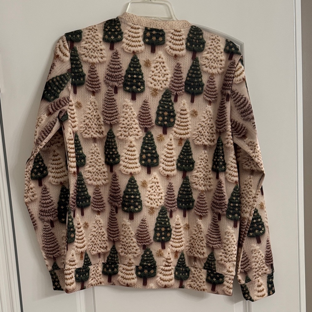 Cream Tree Pattern Sweater - Picture 5 of 5